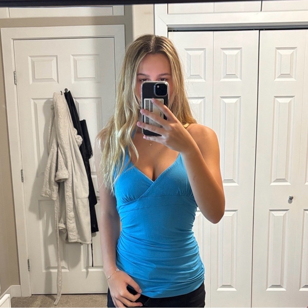 Turquoise Halter One-Piece Top